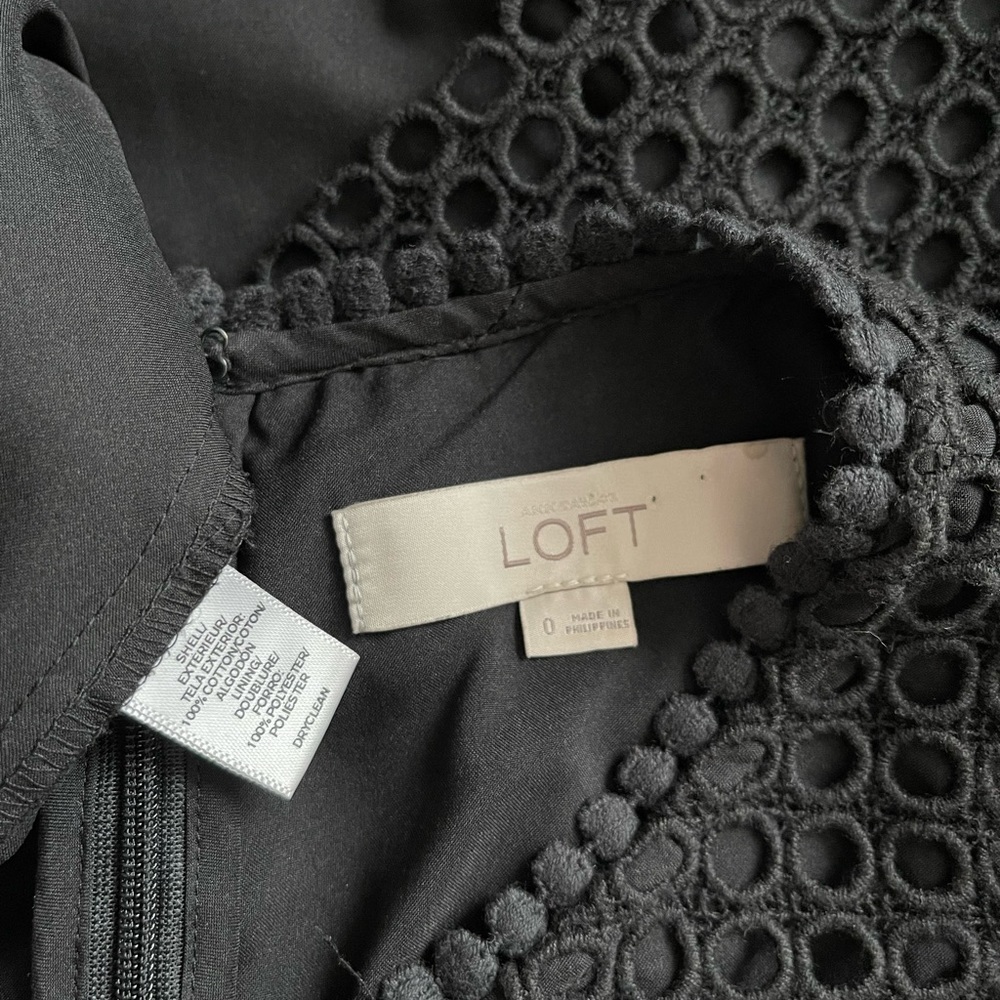 LOFT Black Lace Shift Dress - Picture 7 of 7